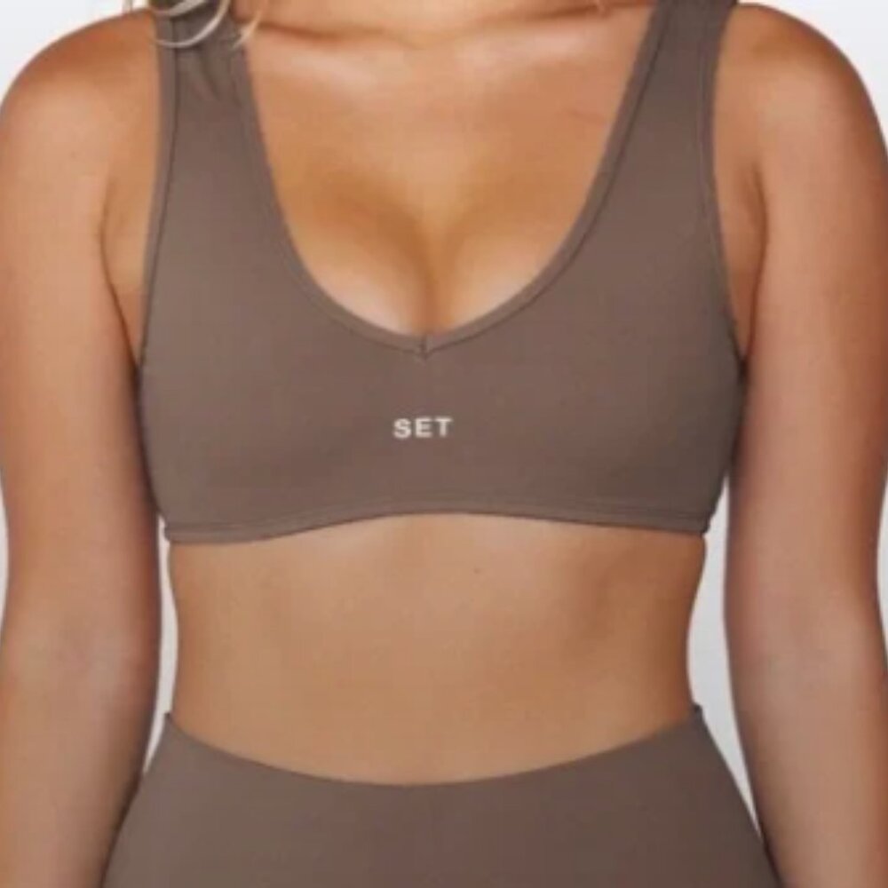 SET Active Sportbody Dip Bra Size XL Brownstone